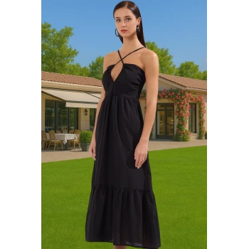 Yazlık Kadın 100 Pamuk Maxi Elbise Etnik Desenli Plaj Günlük Kullanım İçin Seçkin Malzeme