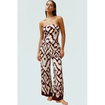 Yazlık Kadın Basic Şal Desenli Viskoz Bluz Pantolon Takım Özenle Seçilmiş Premium Kalite