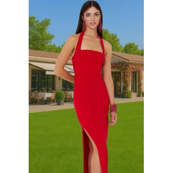 Yazlık Kadın Midi Elbise Bodycon Kesim Finike Kumaş Özel Günler İçin Uzun Ömürlü Rahat Kullanım