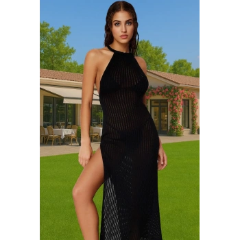 Yazlık Kolsuz Triko Maxi Elbise Şık ve Rahat Tasarım Trend Tasarım Özel Tasarım Şık Görünüm