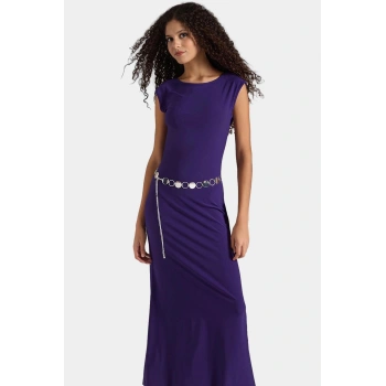 Yazlık Maxi Elbise Sırt Dekolteli Bodycon Örme Kumaş Trend Tasarım Dayanıklı Malzeme