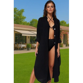 Yazlık Şık Viskoz Dokuma Midi Elbise Rahat Günlük Kullanım Kaliteli İşçilik Günlük Kullanım İçin