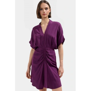 Yazlık Viskoz A Line Mini Elbise Rahat Günlük Stil Özenle Seçilmiş Yüksek Kalite Premium