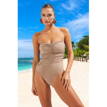 Yüzme Kıyafeti Simli Tasarım Mayo Esnek Kumaş Havuz Mayosu Klora Dayanıklı Hızlı Kuruyan