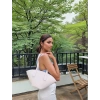 Kadın El ve Omuz Kullanımlı Çıkarılabilir Cüzdanlı Modern Kesim Shopper Çanta