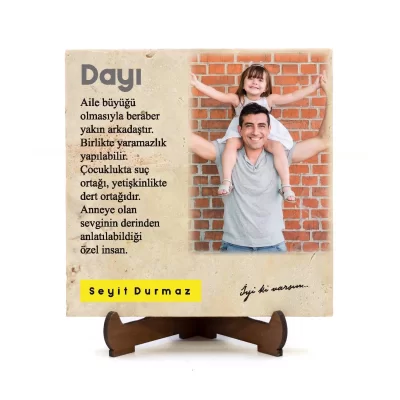 Kisiye Özel Dayi Tasarimli Tas Fotograflik