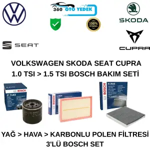 Bosch 1.0 > 1.5 TSI Bakım Seti Volkswagen Skoda Seat Cupra