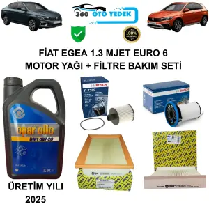 Fiat Egea 1.3 Mjet Euro 6 Yağ + Filtre Bakım Seti 5 Parça