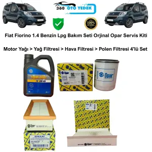 Fiat Fiorino 1.4 Benzin Lpg Bakım Seti Motor Yağı > Yağ Filtresi > Hava Filtresi > Polen Filtresi