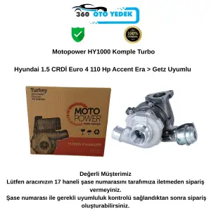 Motopower HY1000 Turbo Hyundai 1.5 CRDİ Euro 4 110 Hp Accent Era > Getz 282012A400-282012A410