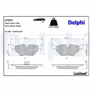 Rover 75 Arka Fren Balata Takım Delphı LP555