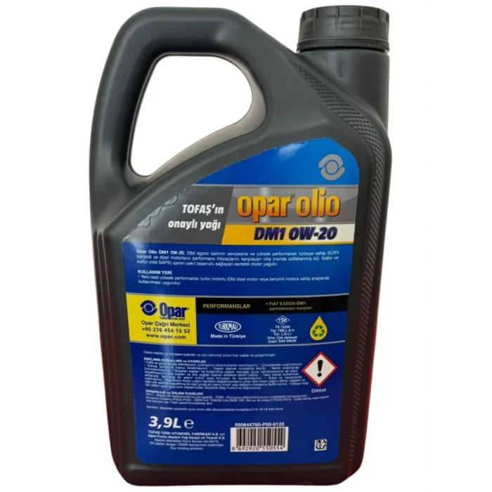 Opar Olio Dm1 0W20 3.9 Litre Motor Yağı Opar 55179529