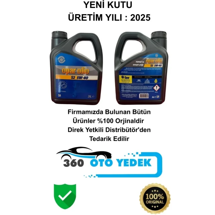 Opar Olio S2 5W40 3 Litre 55175966