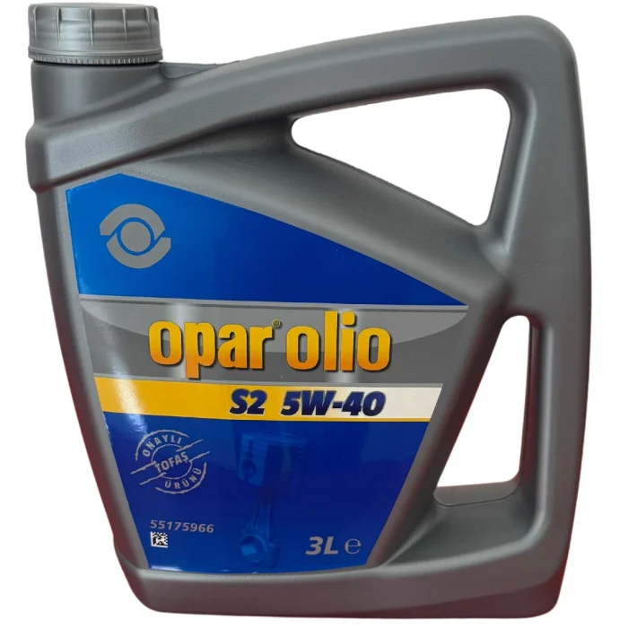 OPAR OLİO S2 5W40 3 LİTRE MOTOR YAĞI 1.4 BENZİN ARAÇLAR İÇİN (Üretim Yılı 2025) OPAR 55175966