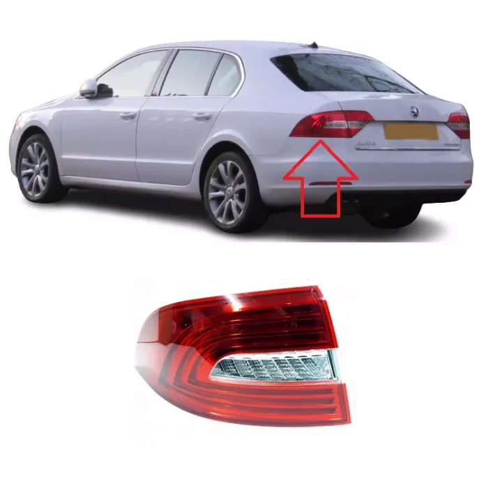 Skoda Super B 2013-2015 Sol Dış Led Stop