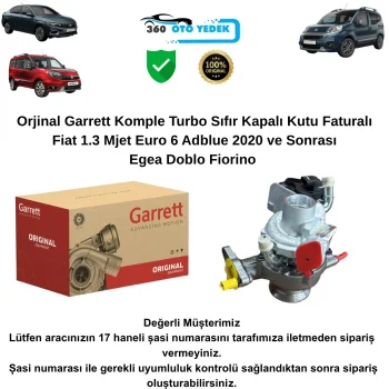 GARRETT 8862405003S Turbo Fiat 1.3 Mjet Euro 6 Egea Doblo Fiorino 2020 ve Sonrası