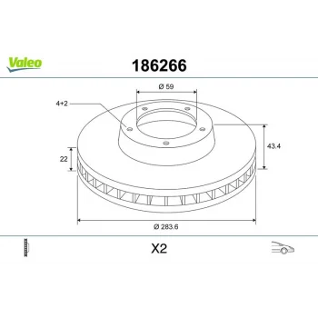 VALEO 496086 Ön Fren Disk Takım Fiat Linea Doblo Bravo Stılo