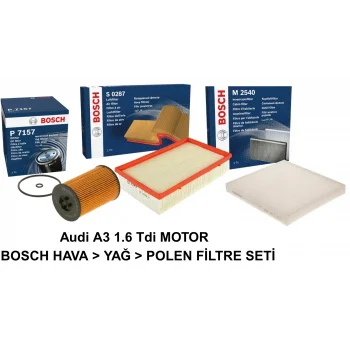 Bosch Filtre Seti 1.6 Tdi Audi A3 2013>2019