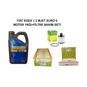 Fiat Egea 1.3 Mjet Euro 6 Yağ + Filtre Bakım Seti 4 Parça