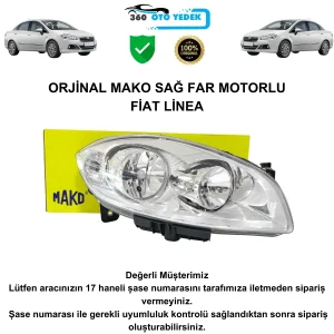 MAKO 45220111 Sağ Far Motorlu Fiat Linea