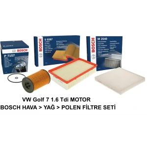 Bosch Filtre Seti 1.6 Tdi Volkswagen Golf 7