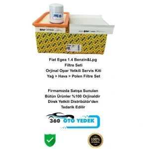 Opar 55179793 Fiat Egea 1.4 Benzinli Filtre Bakım Seti Yağ > Hava > Polen Filtresi