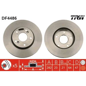 TRW DF4486 Ön Fren Disk Takımı Honda Civic FD6