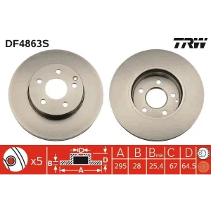 TRW DF4863S Ön Fren Disk Takımı Mercedes C180 > 200 > 220 > E180 > 200 > 220 > 250
