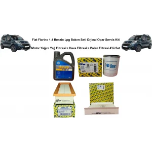 Fiat Fiorino 1.4 Benzin Lpg Bakım Seti Motor Yağı > Yağ Filtresi > Hava Filtresi > Polen Filtresi