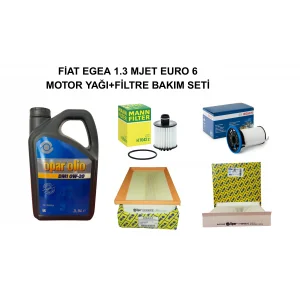 Fiat Egea 1.3 Mjet Euro 6 Yağ + Filtre Bakım Seti 5 Parça