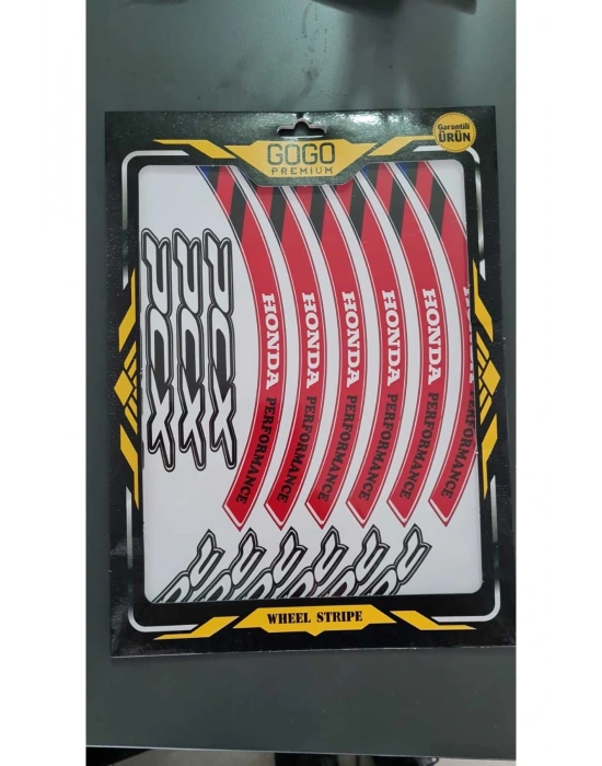 M POWER KIRMIZI HONDA PCX UYUMLU 1 SET JANT ŞERİDİ