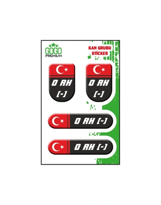 KAN GRUBU I AB Rh(+) SİYAH DÖRTLÜ DAMLA ETİKET