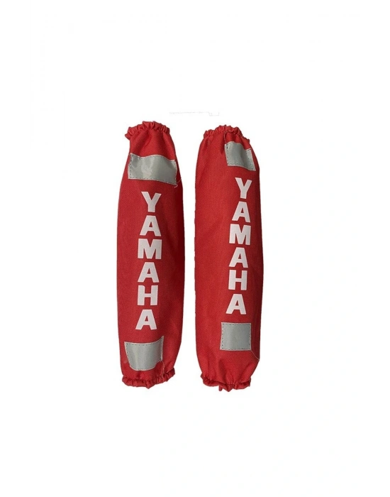 Arka Amortisör Kılıfı Reflektörlü Yamaha Kırmızı Beyaz (29 X 7 Cm)