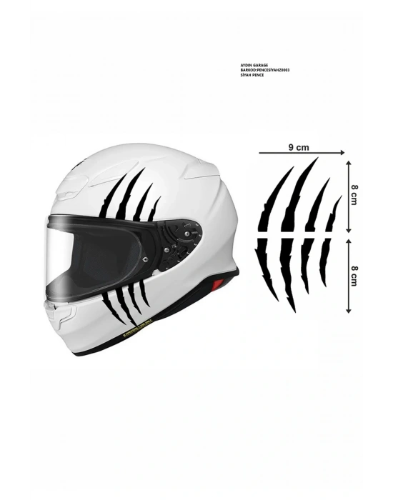 Motorsiklet Kask Pençe Sticker 9x16 cm