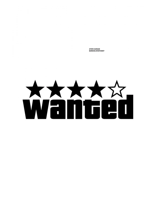 Wanted Motorsiklet, Laptop, Cam, Kask, Araba Sticker 18x7 Cm