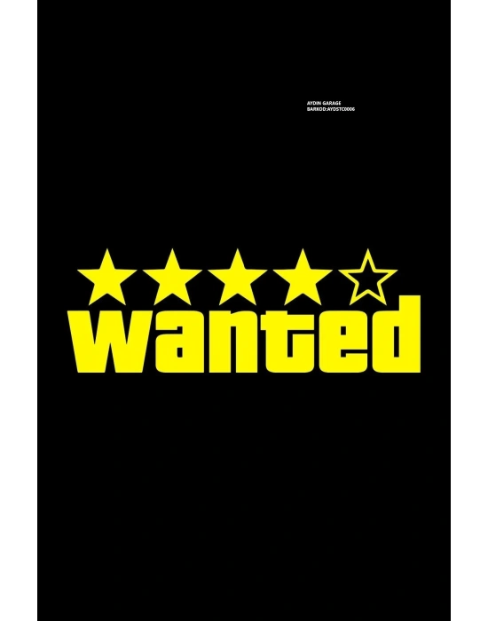 Wanted Motorsiklet, Laptop, Cam, Kask, Araba Sticker 18x7 Cm