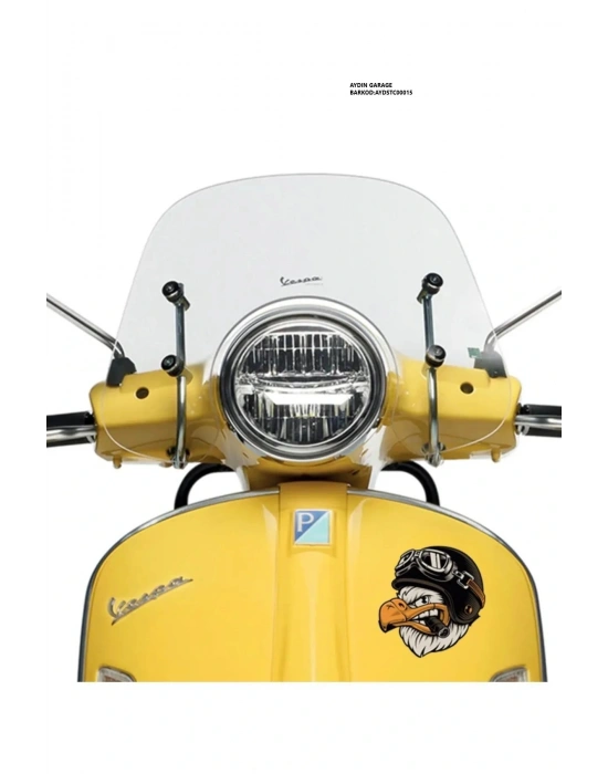 Kasklı Kartal 9x9 Cm Motorsiklet Kask Laptop Ve Oto Sticker