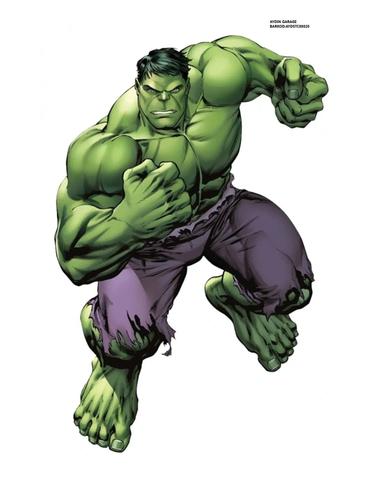 Yeşil Devhulk Araba, Motorsiklet, Kask, Laptop, Cam Sticker 17x11 Cm