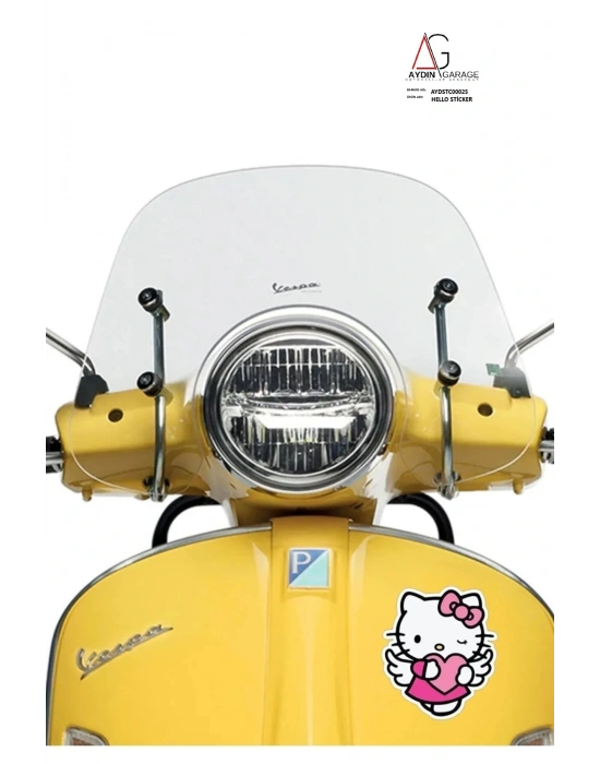 Helo Kiti Kalpli Motorsiklet, Laptop, Kask, Araba Sticker 14x14 Cm
