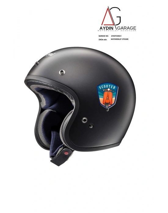 Scooter Vespa Oto Sticker, Motorsiklet, Laptop, Kask, Araba Sticker 14x11 Cm