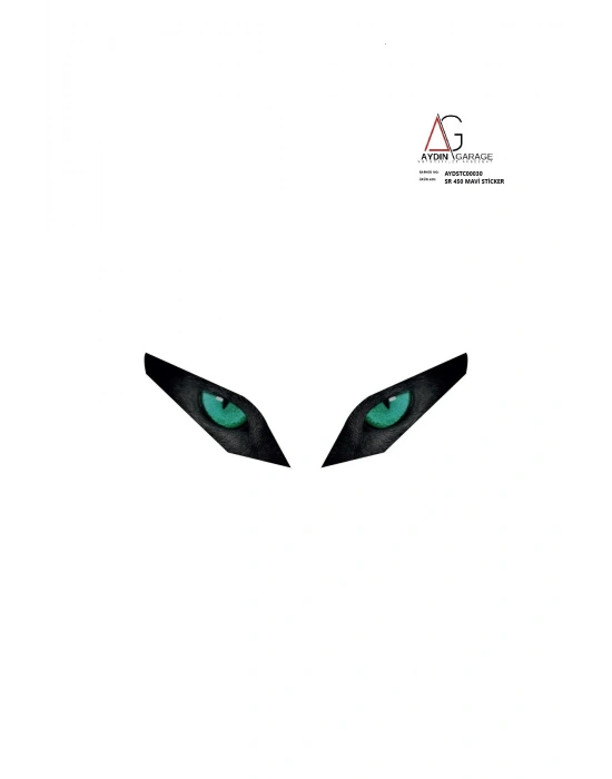 CF Moto 450SR Far Turkuaz Göz Sticker Etiket Model
