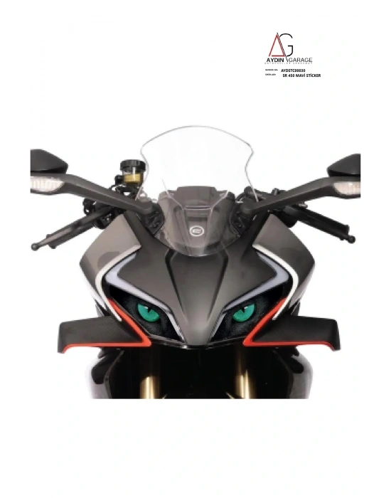 CF Moto 450SR Far Turkuaz Göz Sticker Etiket Model