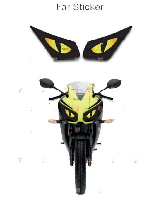 CF Moto 450SR Far Turuncu Göz Sticker Etiket Modeli