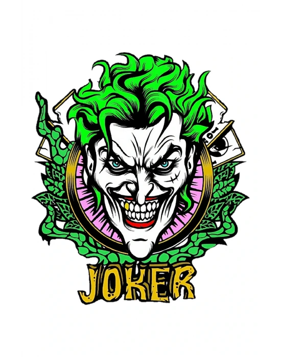 joker 8*9 Motorsiklet, Laptop, Kask, Araba Sticker 14x9 Cm