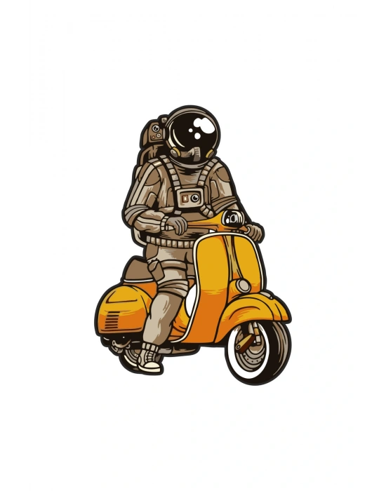 14 x 10 cm Astronot Motorcu Sticker Motor Araba Kask Laptop Sticker