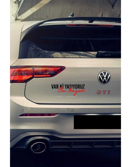 Var Ki Yaşıyoruz Bu Hayatı Oto, Motorsiklet, Kask, Laptop Sticker 20x7 Cm