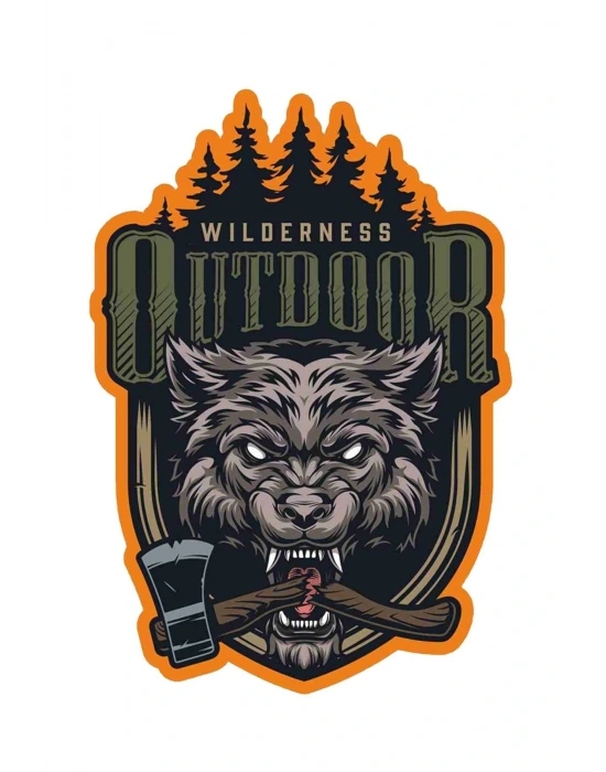 Wilderness Outdoor Motorsiklet,cam, Laptop, Kask, Araba Sticker 14x10 Cm