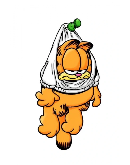 Tembel Garfield Araba, Motorsiklet, Kask, Laptop, Cam Sticker 14x9 Cm