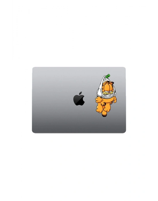 Tembel Garfield Araba, Motorsiklet, Kask, Laptop, Cam Sticker 14x9 Cm