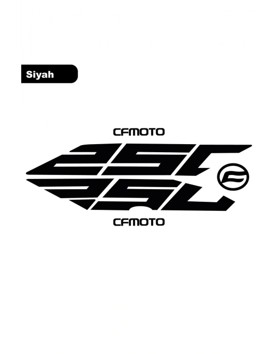 CF Moto NK250 Arka Kuyruk Altı 250 Sticker Etiket Siyah